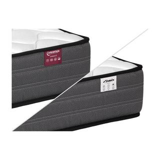 Ysmée Komplett-Set - 140 x 190 cm - Bettgestell + Taschenfederkernmatratze - Stärke 20 cm - Holzfarben hell - AMBRACIE von YSMÉE  