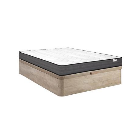 Ysmée Ensemble 140 x 190 cm sommier coffre naturel clair + matelas ressorts ensachés ép.20cm - AMBRACIE de YSMÉE  