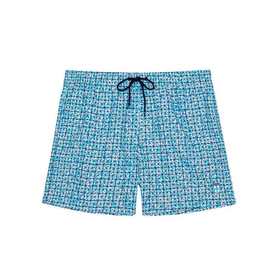 HOM Beach Boxer Geometrische Badeshorts  