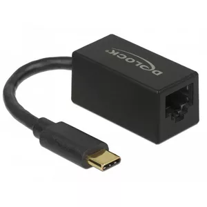 Adapter SuperSpeed USB (USB 3.2 Gen 1) mit USB Type-C™ Stecker > Gigabit LAN 10/100/1000 Mbps kompakt schwarz
