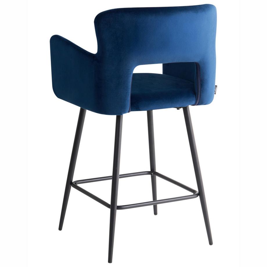 Beliani Set di 2 sedie alte en Velluto  SANILAC  