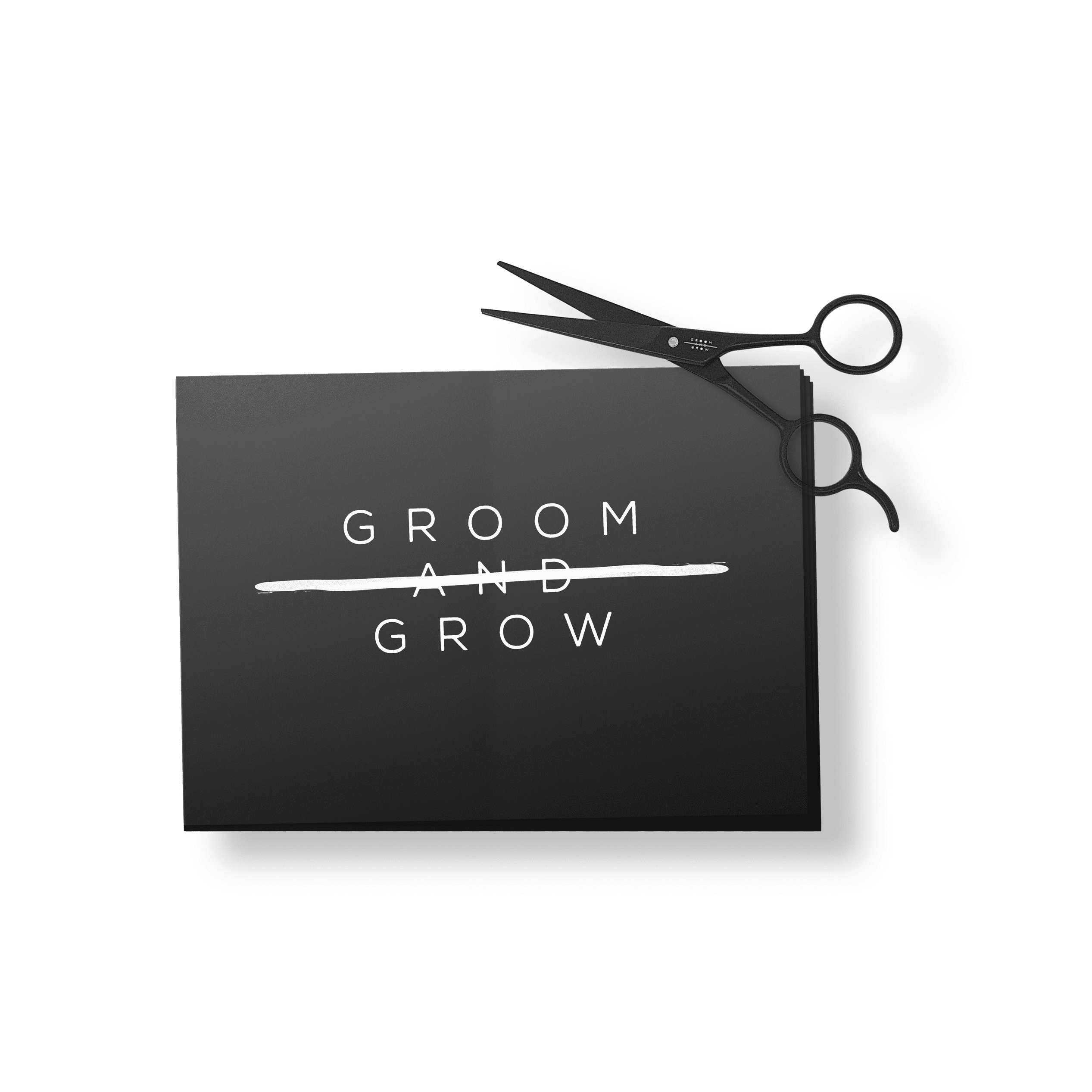 Groom and Grow  Chiffon de récupération des poils de barbe avec ciseaux à barbe 