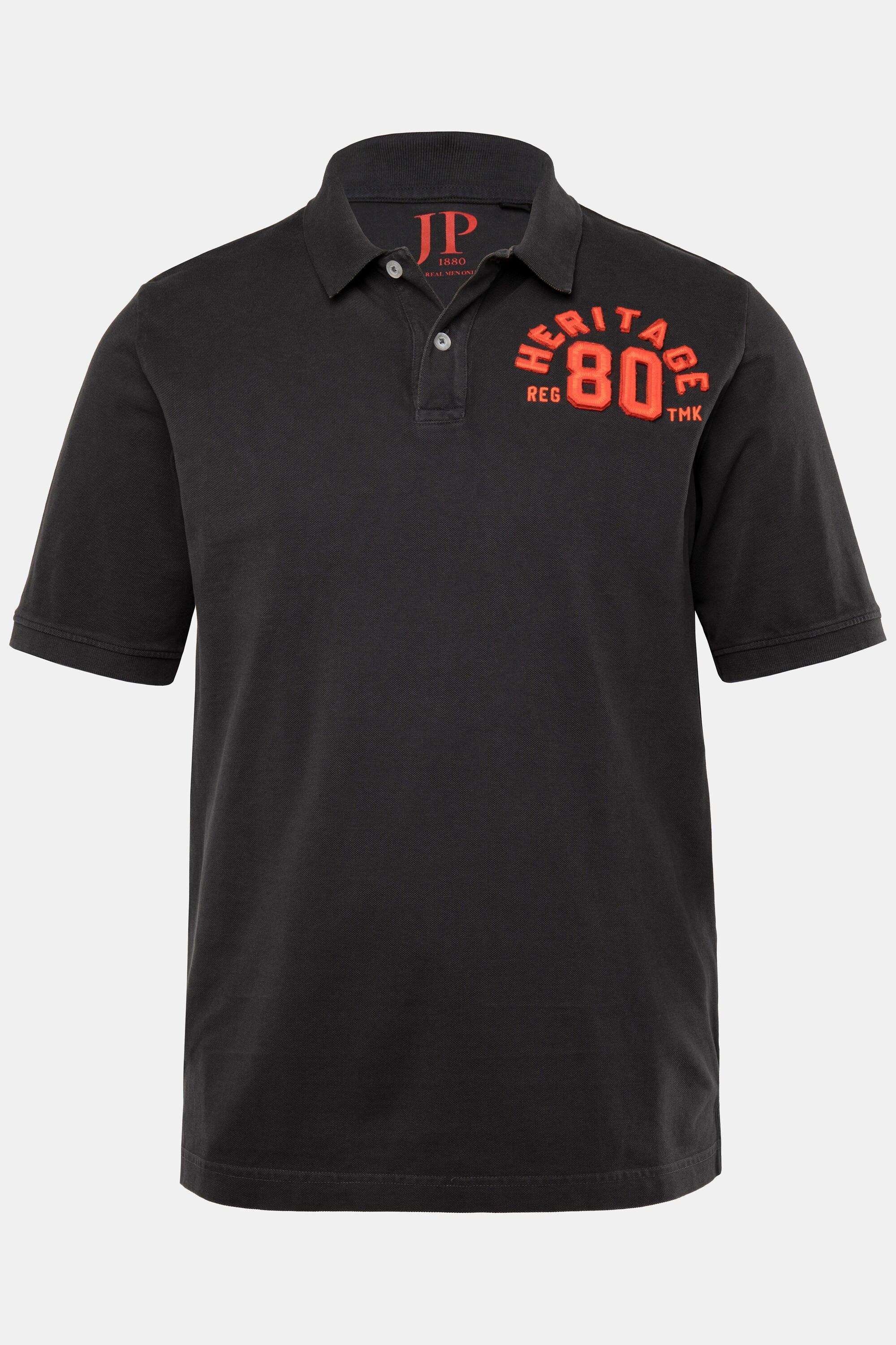 JP1880 Piqué Halbarm Poloshirt Florales Muster Vintage Look  