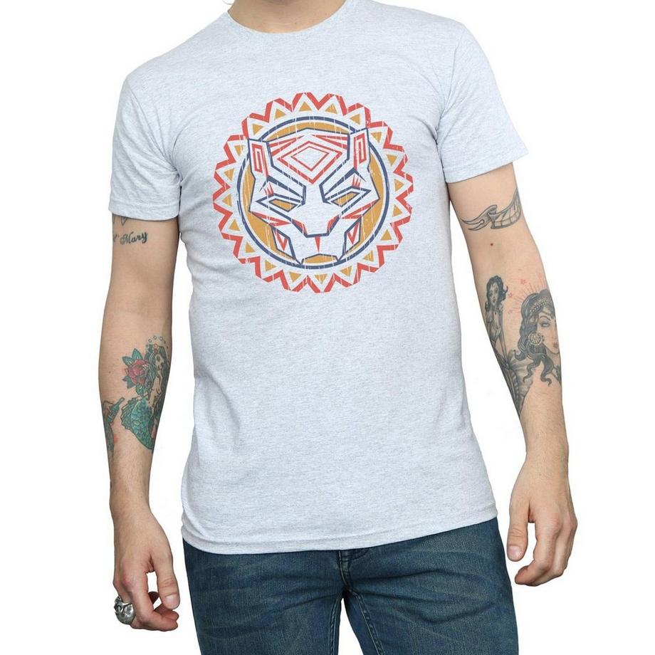 MARVEL T-shirt Maschera Tribale Black Panther  