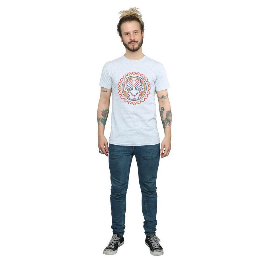 MARVEL T-shirt Maschera Tribale Black Panther  