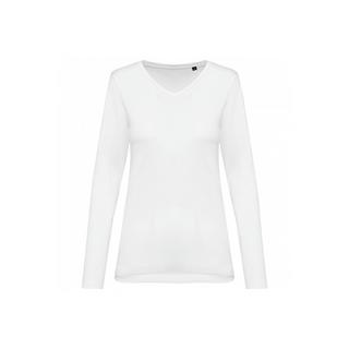 Kariban Supima T-Shirt Manica Lunga Scollo a V  