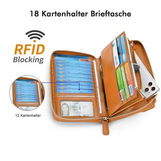 Only-bags.store Portafoglio Piccolo Scomparti Carte Credito Tasca Telefono Cerniera Due Cinghie  