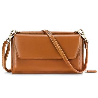 Only-bags.store Portafoglio Piccolo Scomparti Carte Credito Tasca Telefono Cerniera Due Cinghie  