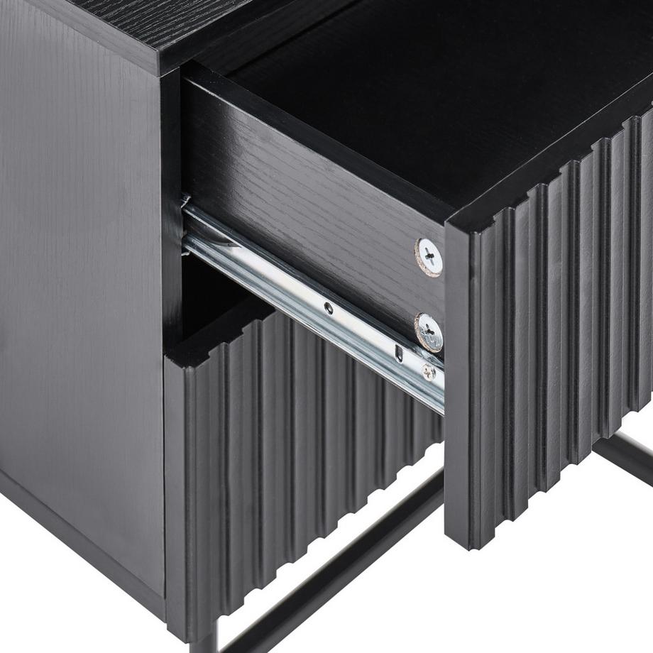 Beliani Table de nuit à 2 tiroirs en MDF  COVENTRY  