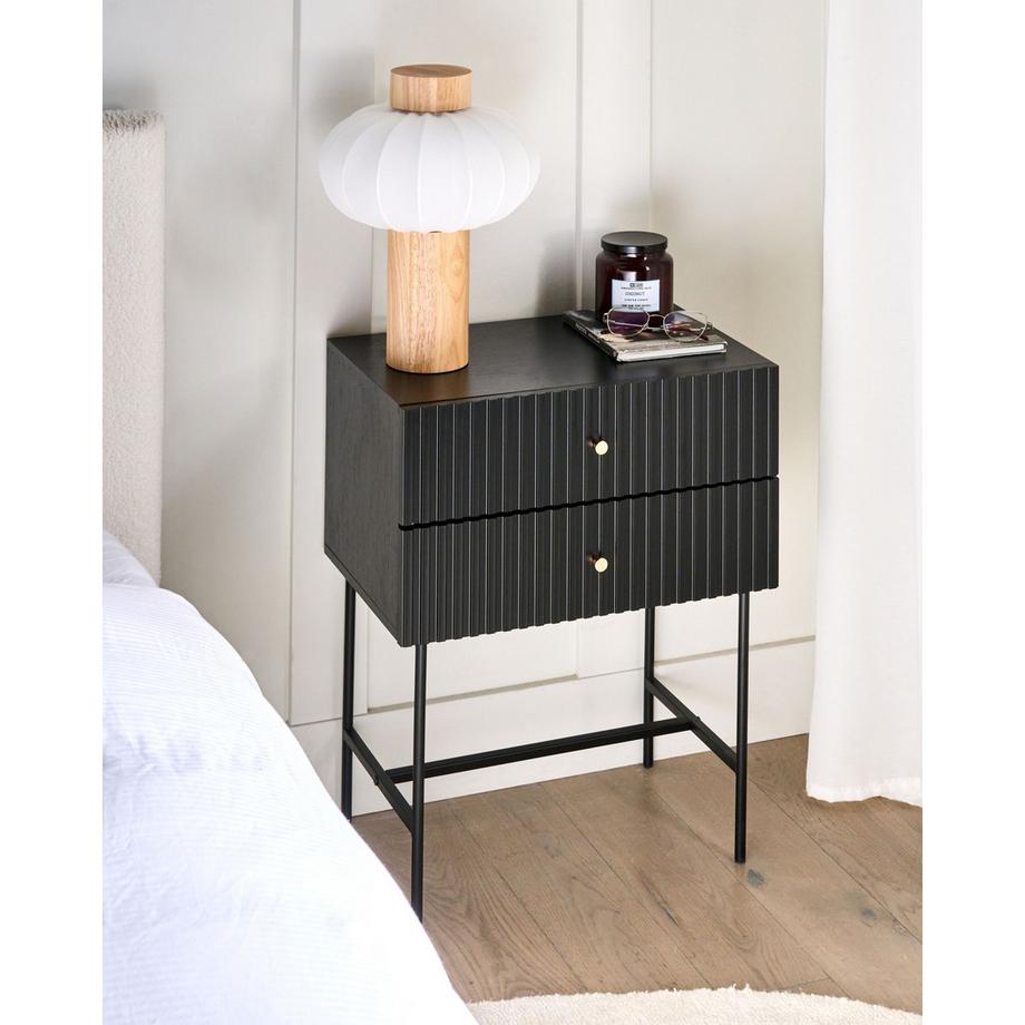 Beliani Table de nuit à 2 tiroirs en MDF  COVENTRY  