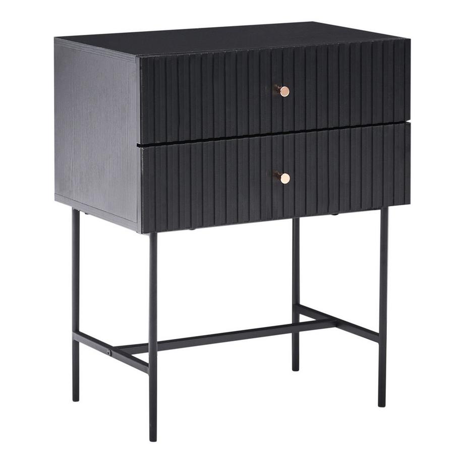 Table de nuit à 2 tiroirs en MDF  COVENTRY