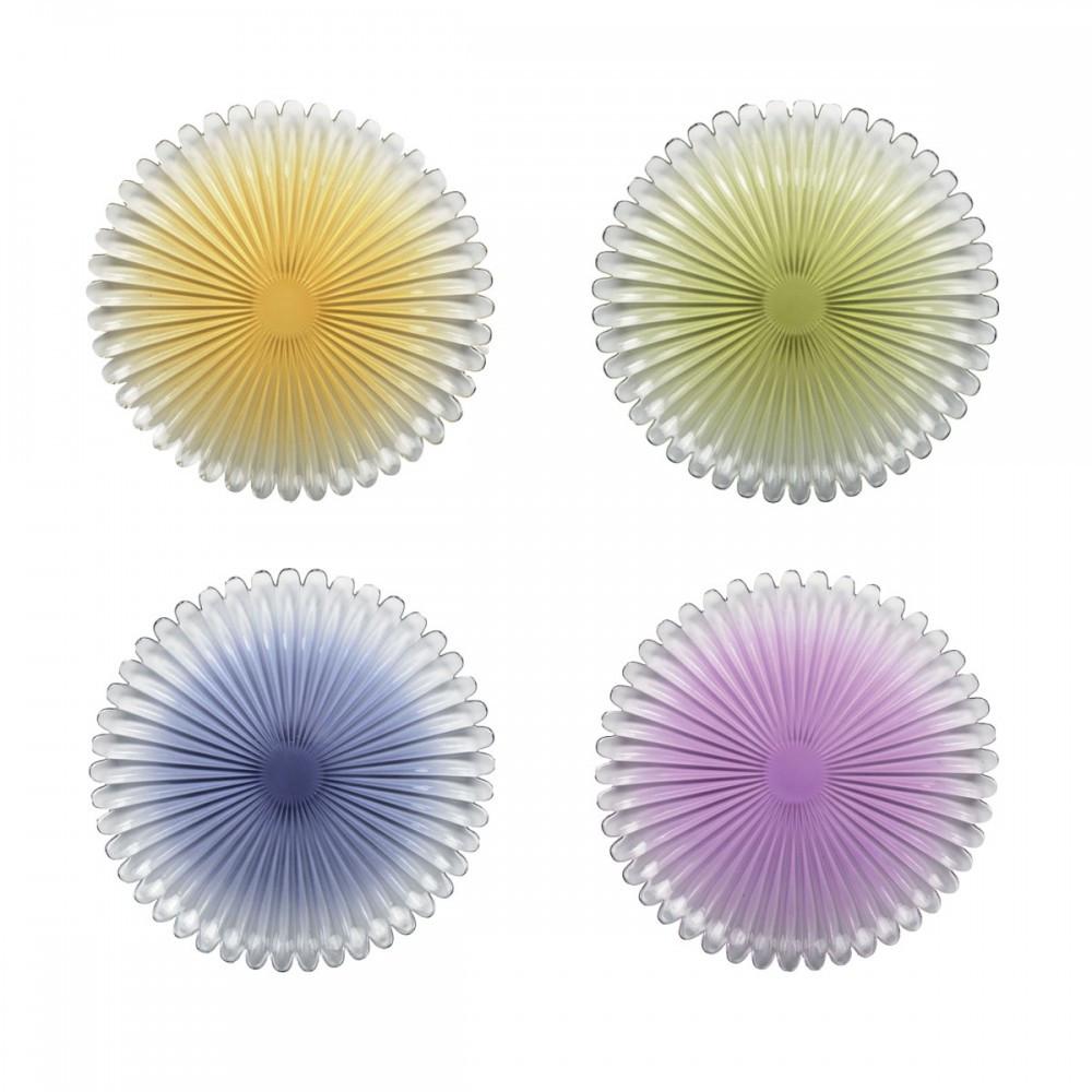 Aulica ASSIETTES A DESSERT MULTICOLORES - LOT DE 4  