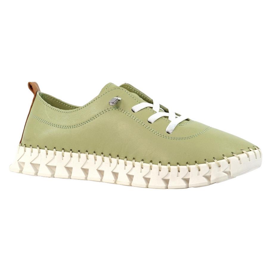 Leinenschuhe St Austell, Leder