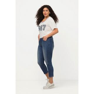 Ulla Popken  Jean Sarah, jambes étroites, taille haute, matière recyclée 