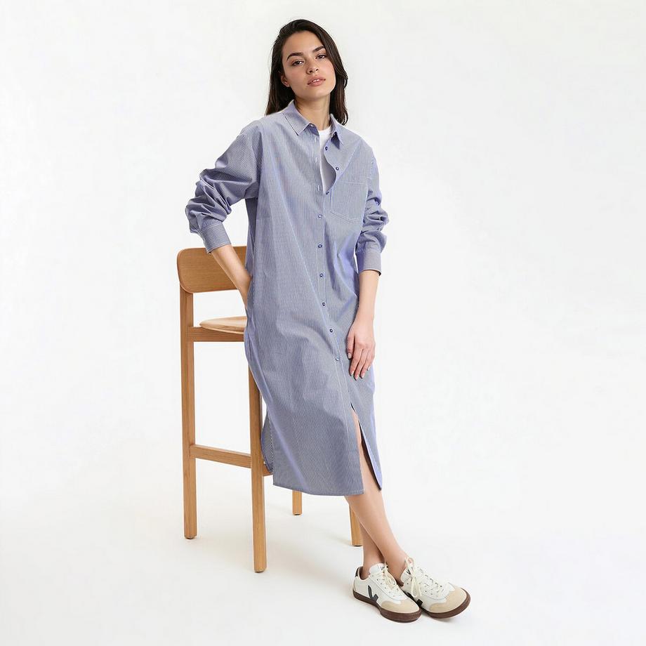 La Redoute Collections Robe-chemise rayée  