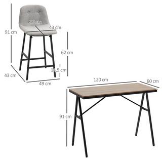 HOMCOM  Ensemble de table de bar 