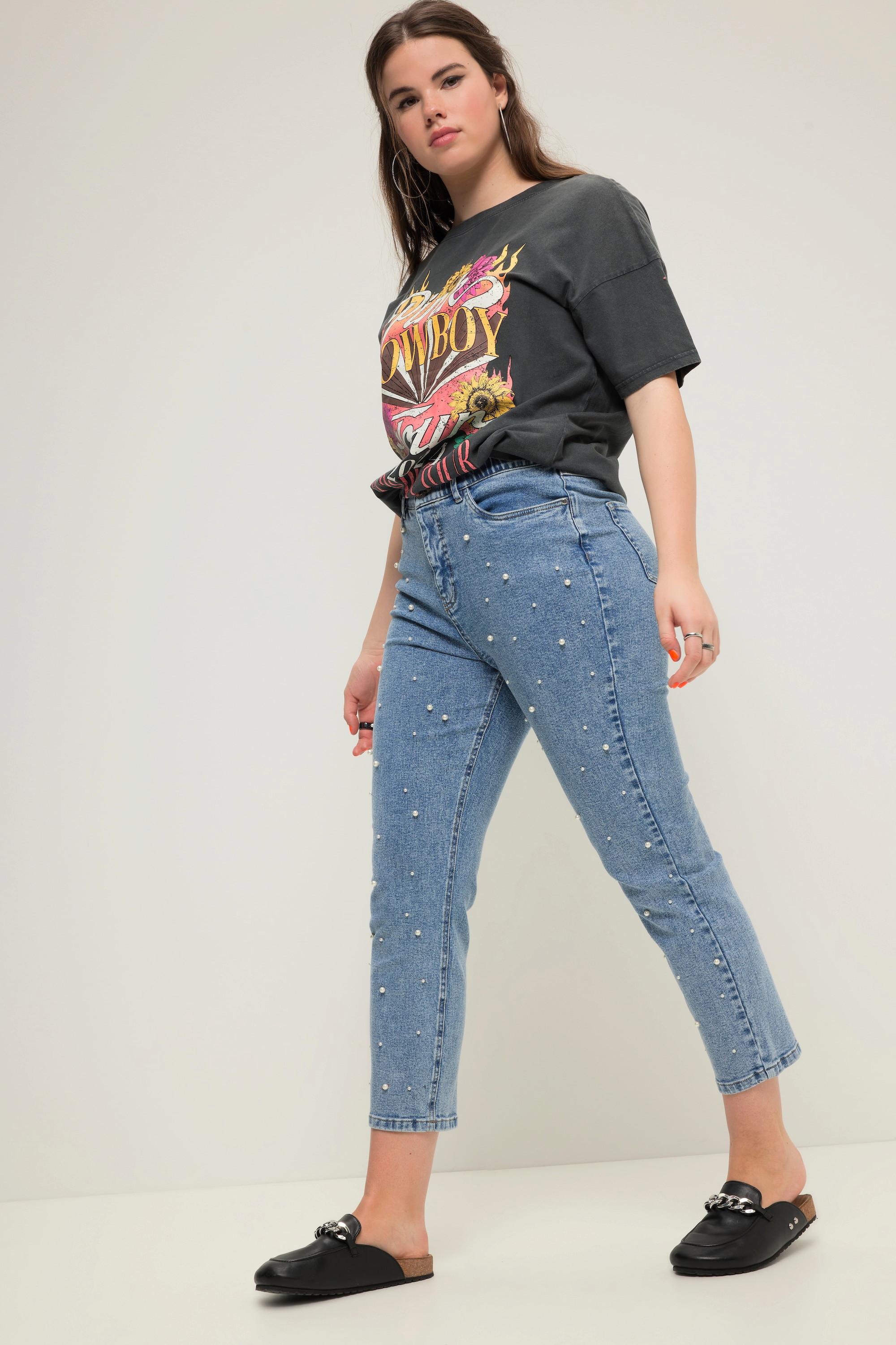 Studio Untold  Mom jeans con perline e cinque tasche 