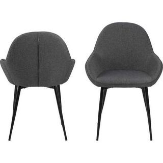 mutoni Fauteuil Riga gris noir  