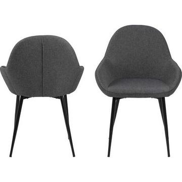 Fauteuil Riga gris noir