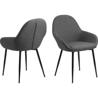 mutoni Fauteuil Riga gris noir  