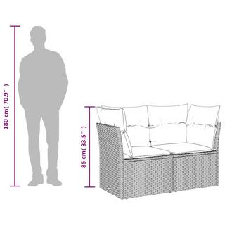 VidaXL Canapé de jardin rotin synthétique  