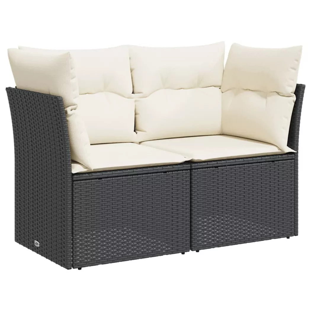 VidaXL - Gartensofa poly-rattan, One Size, Schwarz