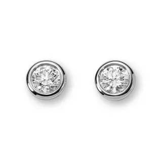 MUAU Schmuck  Clous d'oreilles en diamant 0,50ct. or blanc 750 Argent
