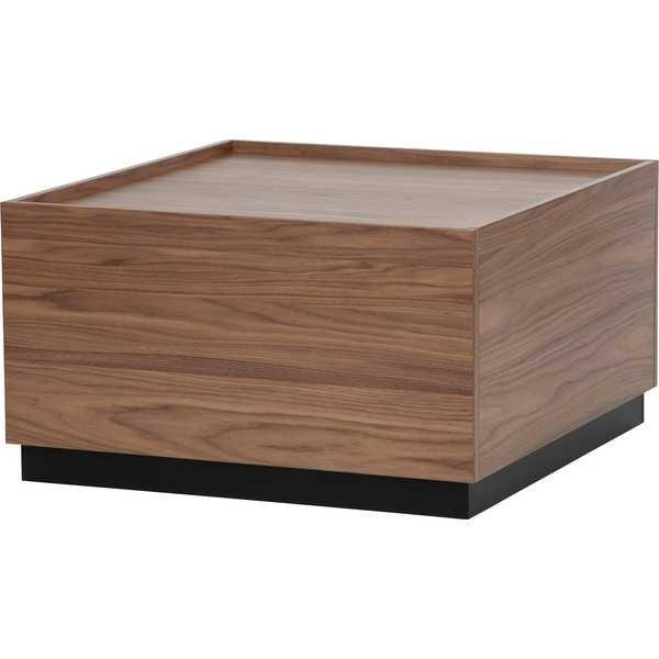 mutoni Table basse bloc pin noyer 82x82 (FSC)  