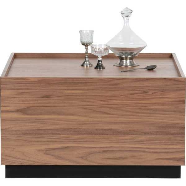 mutoni Table basse bloc pin noyer 82x82 (FSC)  