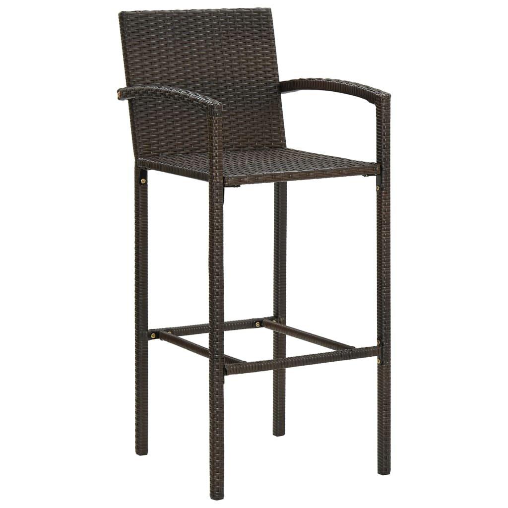 VidaXL Tabouret de bar rotin synthétique  