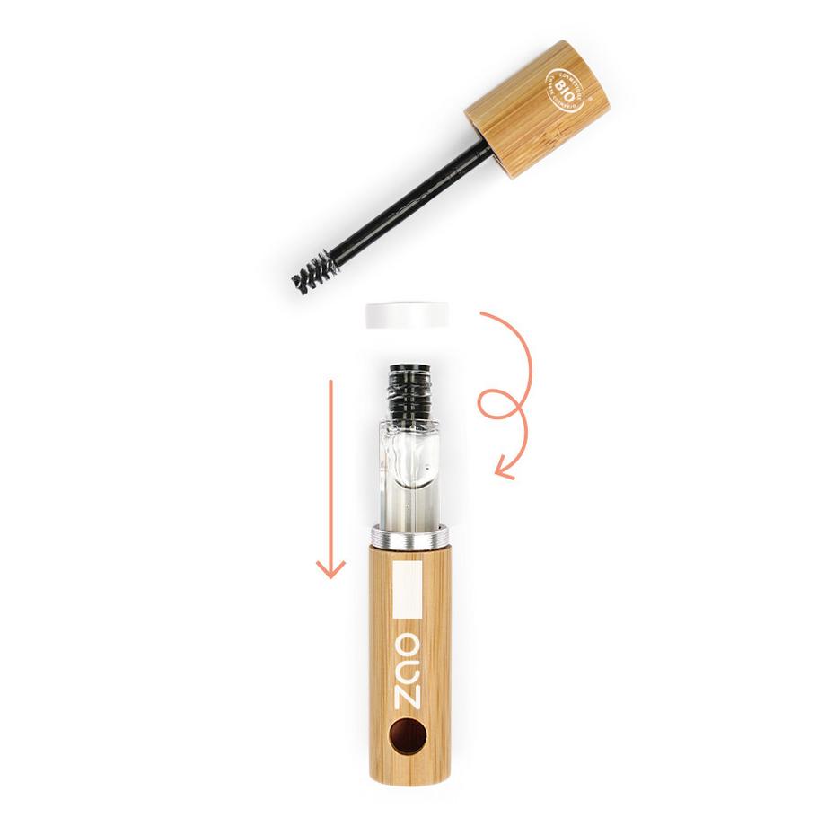 ZAO MAKEUP  Gel fixateur sourcils - Certifié bio, vegan et rechargeable 
