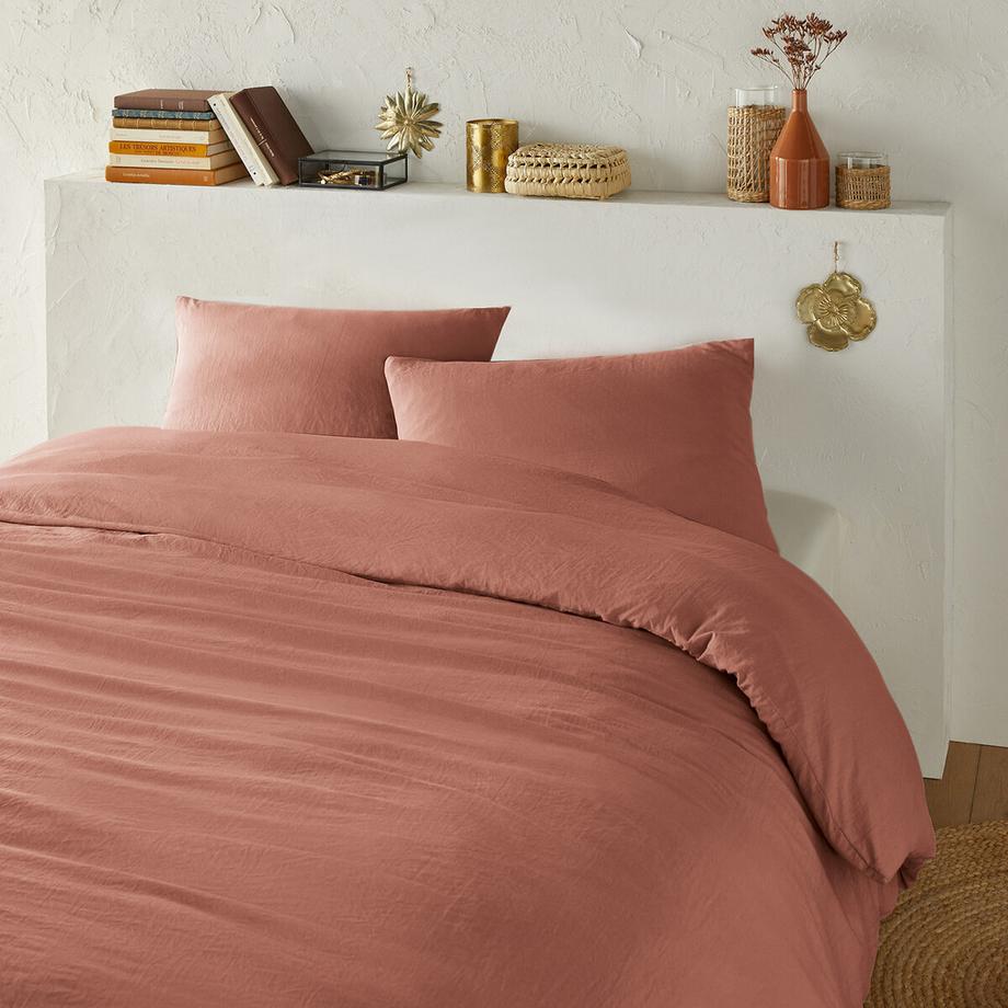 Parure de lit microfibre lavée polyester recyclé