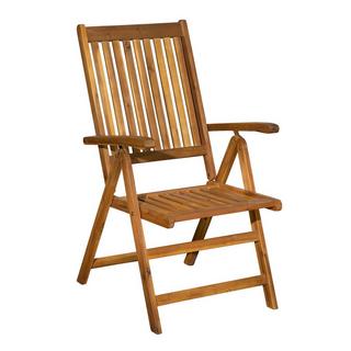 mutoni Fauteuil de jardin en acacia naturel (série de 2)  