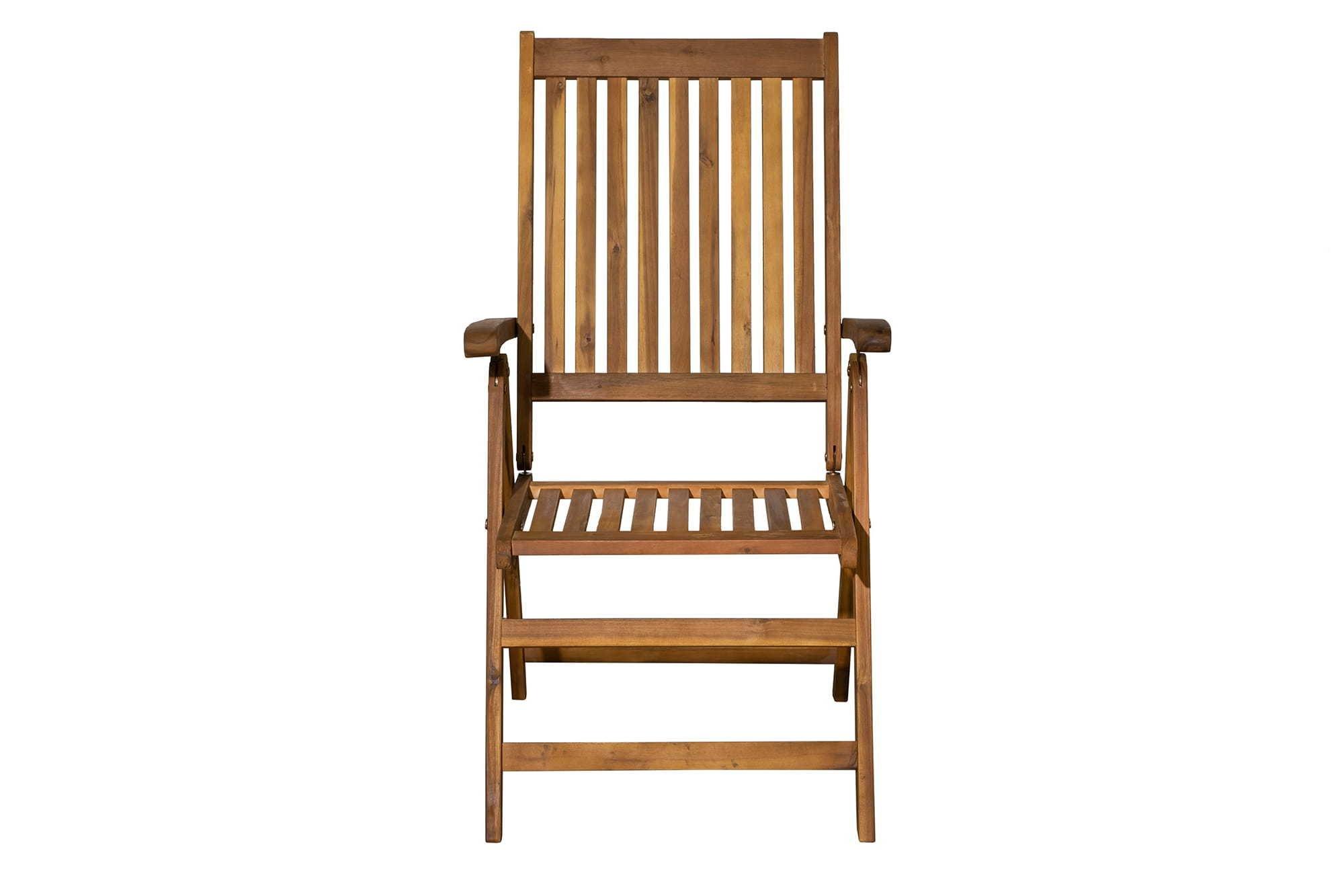 mutoni Fauteuil de jardin en acacia naturel (série de 2)  