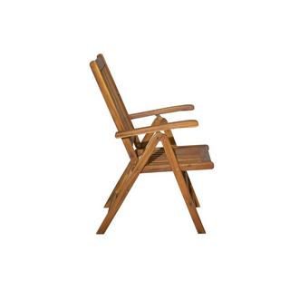 mutoni Fauteuil de jardin en acacia naturel (série de 2)  