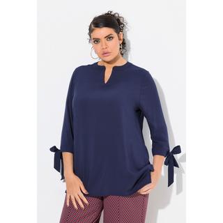 Ulla Popken  Blusa dal taglio svasato con fiocco sulle maniche a 3/4 