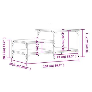 VidaXL Table basse bois d'ingénierie  