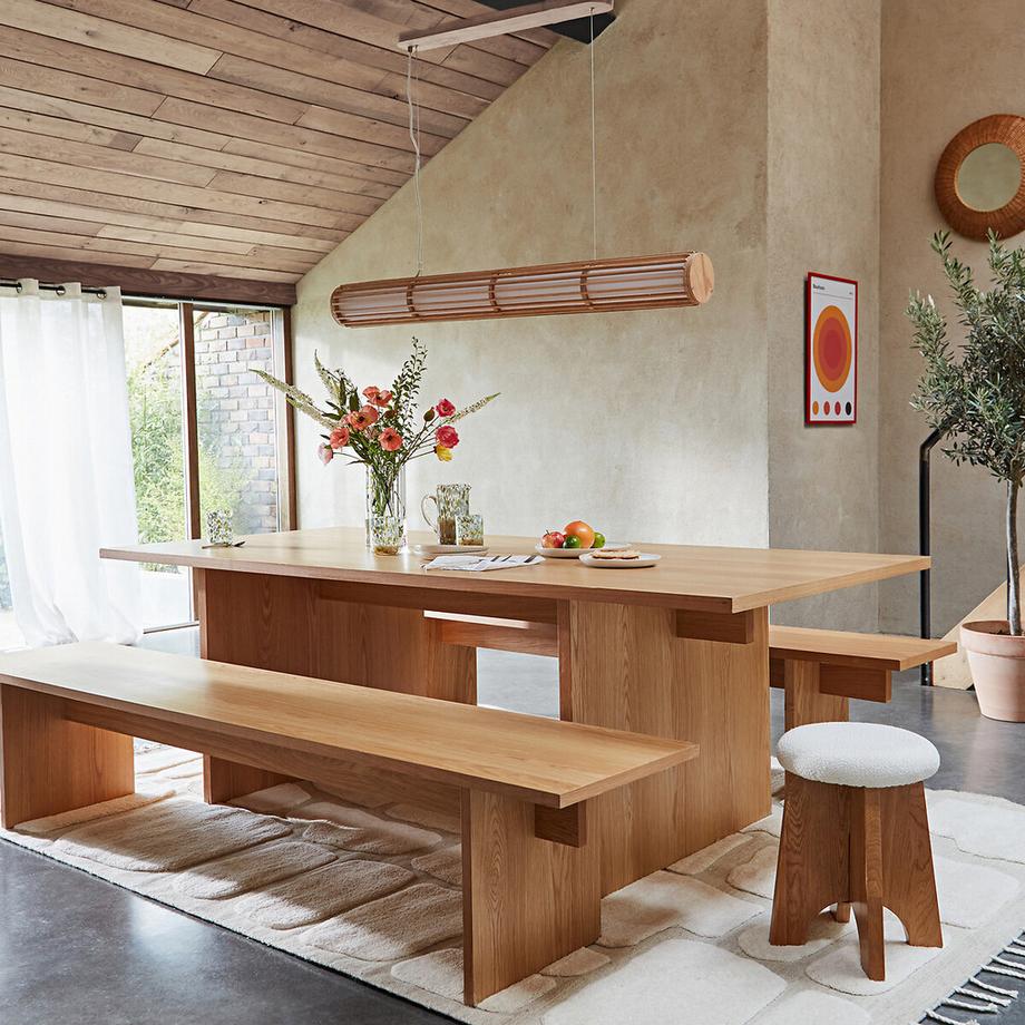 La Redoute Intérieurs Tabouret rembourré pied chêne massif  