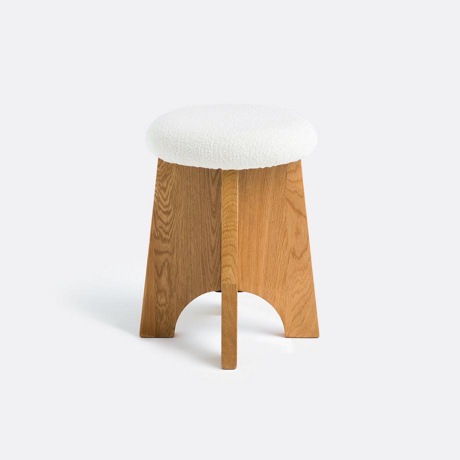 La Redoute Intérieurs Tabouret rembourré pied chêne massif  