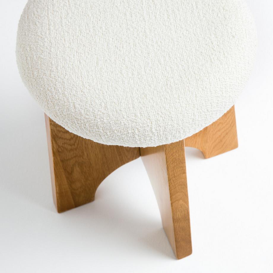 La Redoute Intérieurs Tabouret rembourré pied chêne massif  