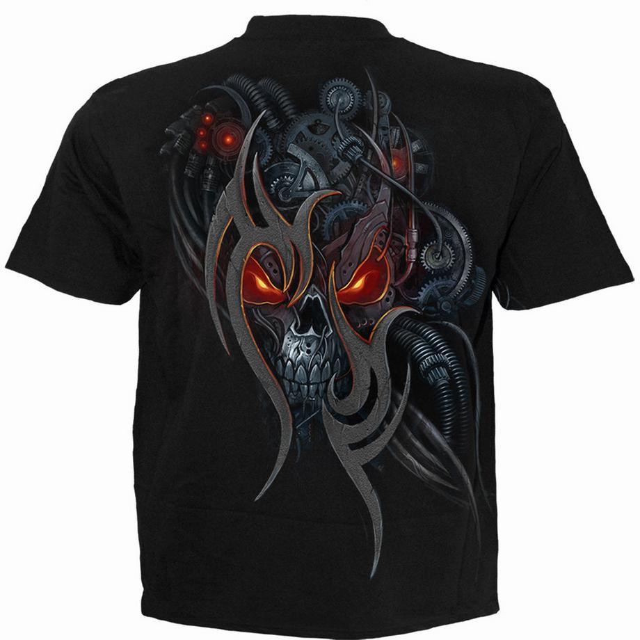 Spiral  T-ShirtMotiftyle Imprimé Au Dos Steampunk Skull 