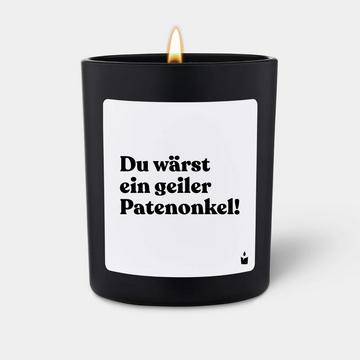 Bougie parfumée noire Flowery Du wärst ein geiler Patenonkel!