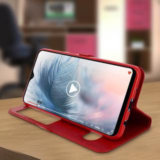 Avizar  Étui Samsung A10 double Fenêtres Rouge 