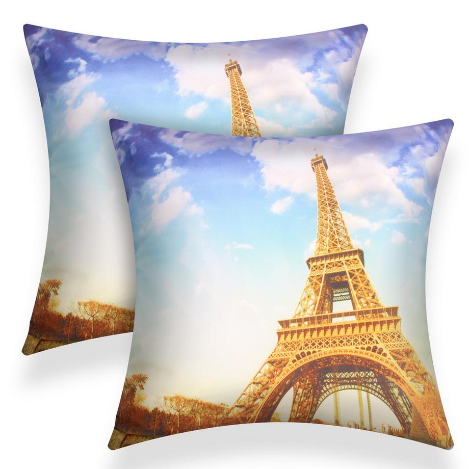 Avizar 2 Stk. Kissenbezüge Alte Eiffelturm  