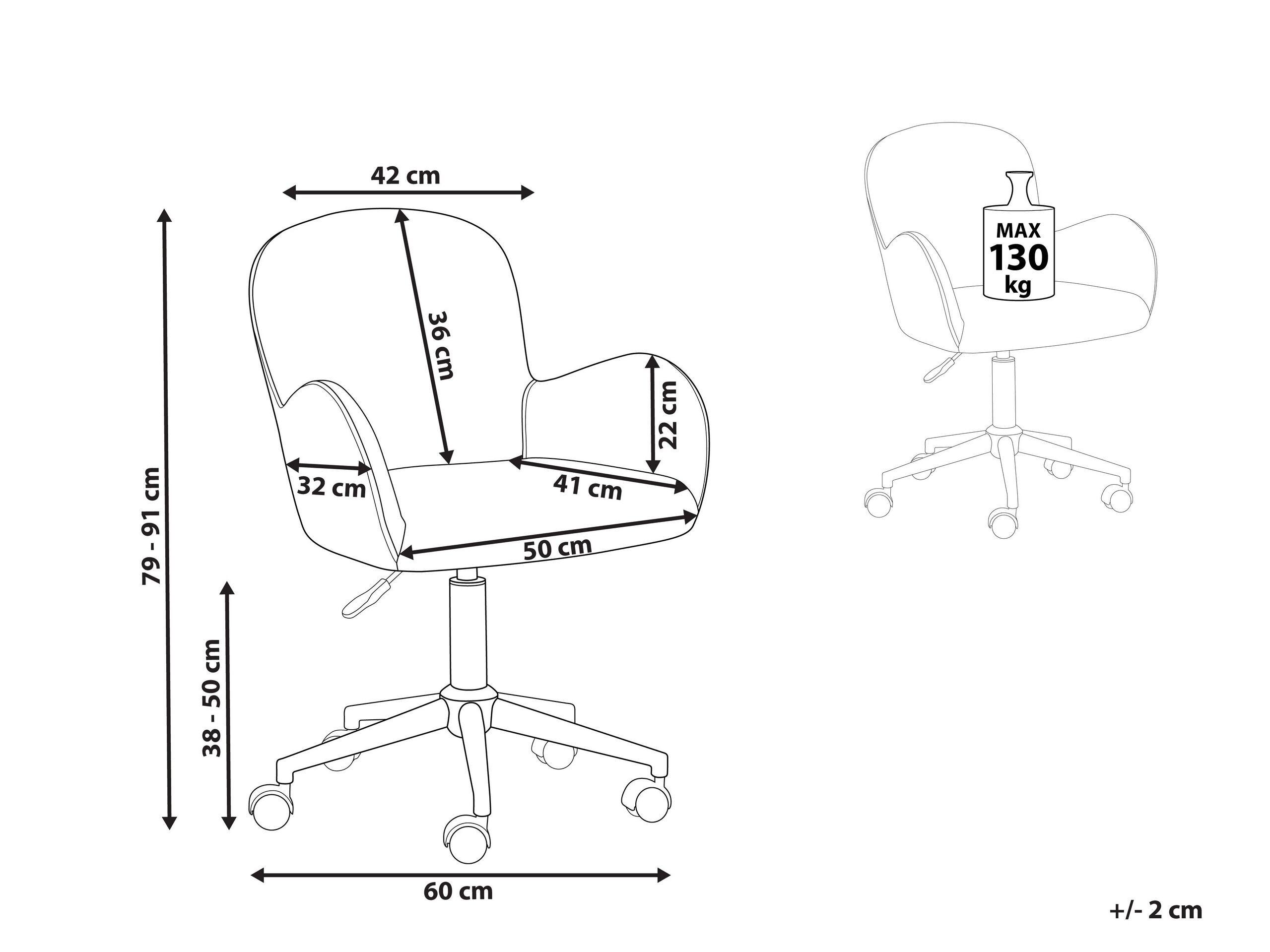 Beliani Bürostuhl aus Bouclé Retro PRIDDY  