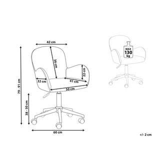 Beliani Bürostuhl aus Bouclé Retro PRIDDY  