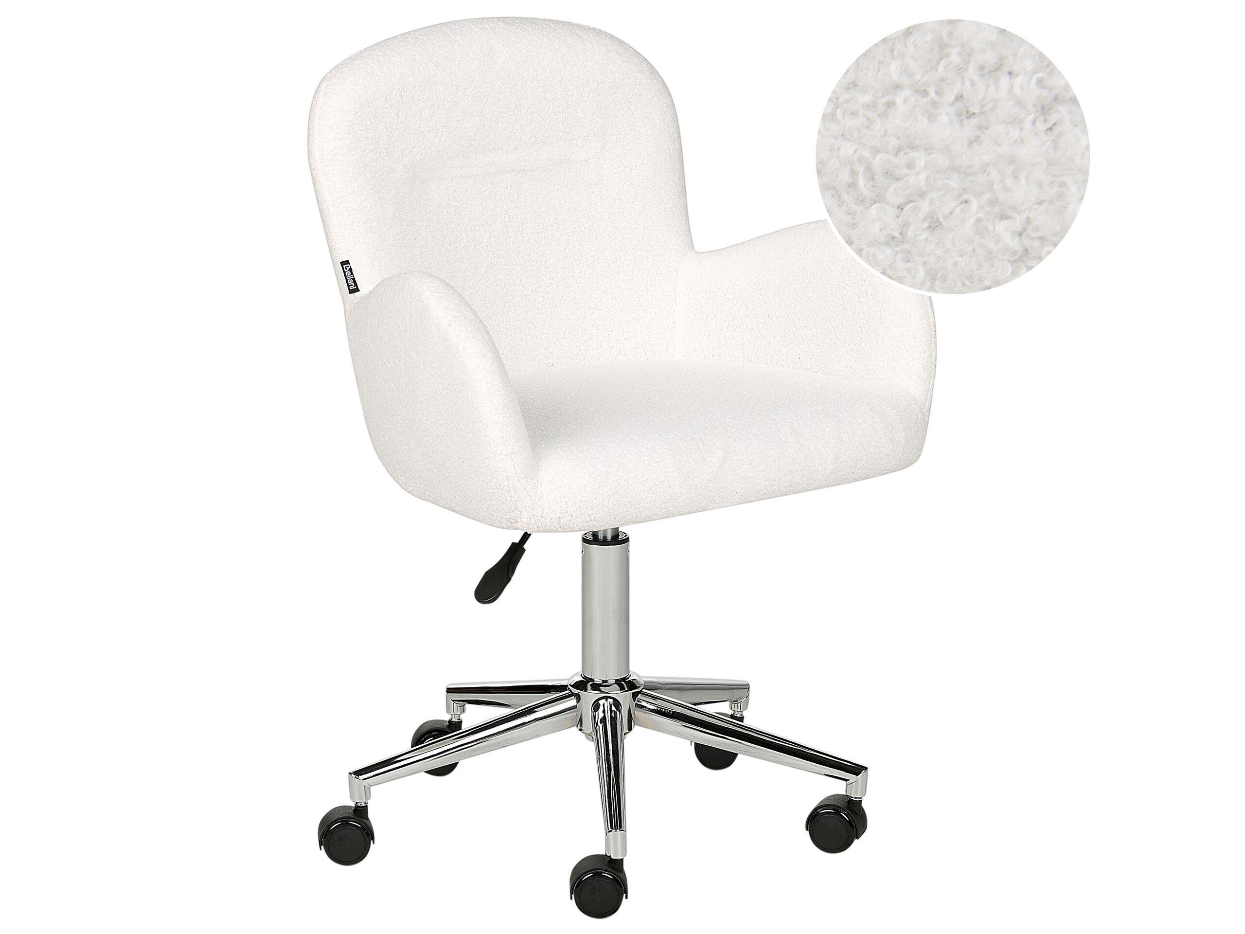 Beliani Chaise de bureau en Bouclé Rétro PRIDDY  