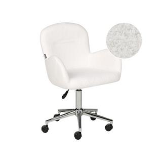 Beliani Chaise de bureau en Bouclé Rétro PRIDDY  