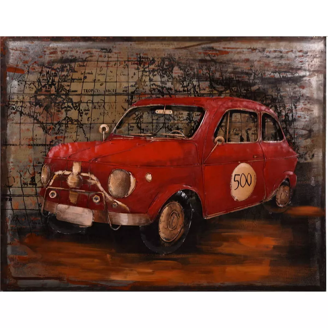 mutoni - 3D Metallbildes Auto Visionik 100x80, One Size, Multicolor