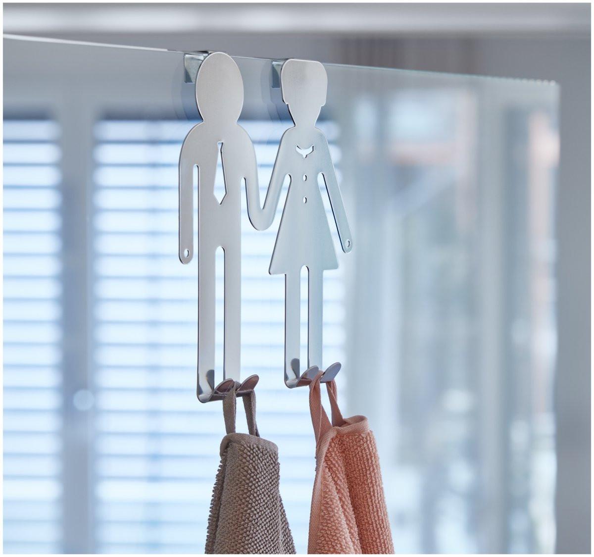 diaqua Garderobe porte homme + femme chromé  